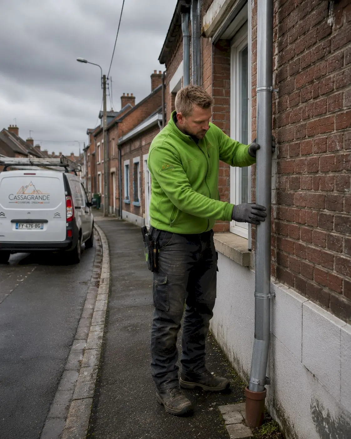 Gouttières chéneaux descentes EP zingueur Nord 59