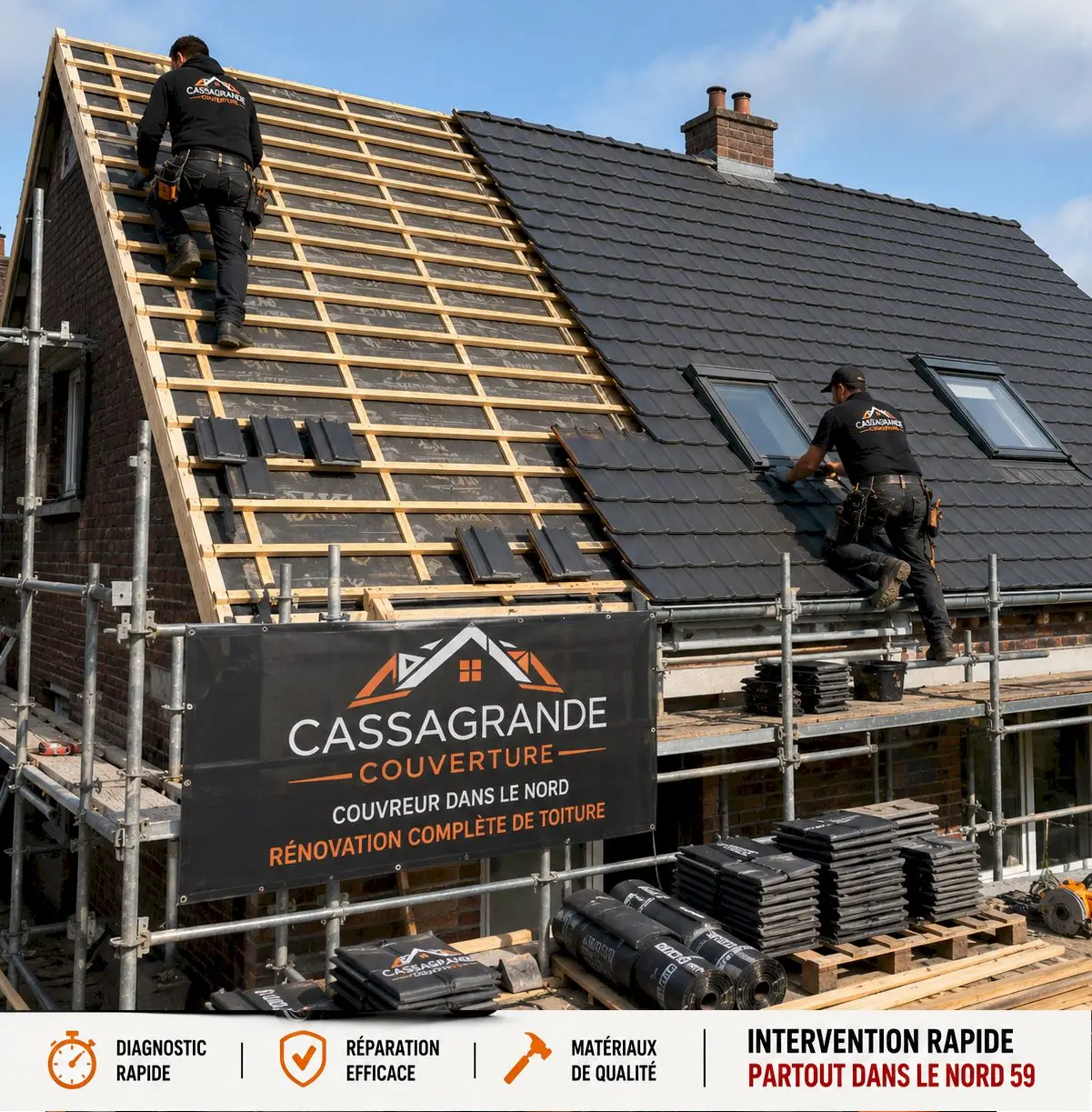 Rénovation toiture complète Nord 59
